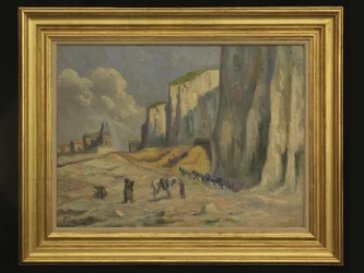 Scena di spiaggia francese